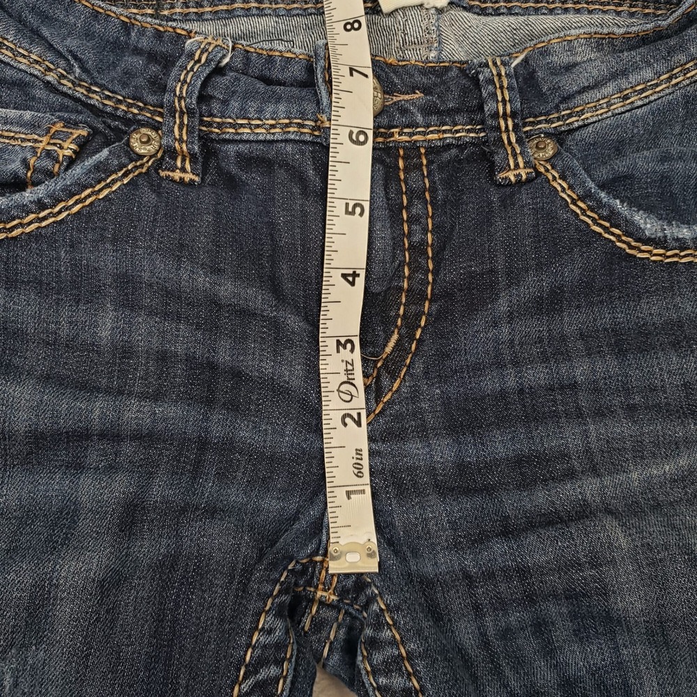 Silver Jeans Womens Kelli Boyfriend Relaxed Skinny Jeans Blue 26 (28) Low Rise - Picture 7 of 11